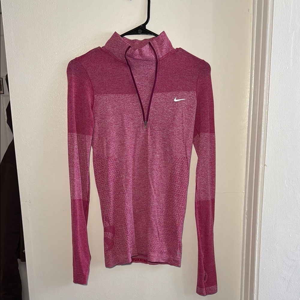 Nike Pink Quarter-Zip Running Top